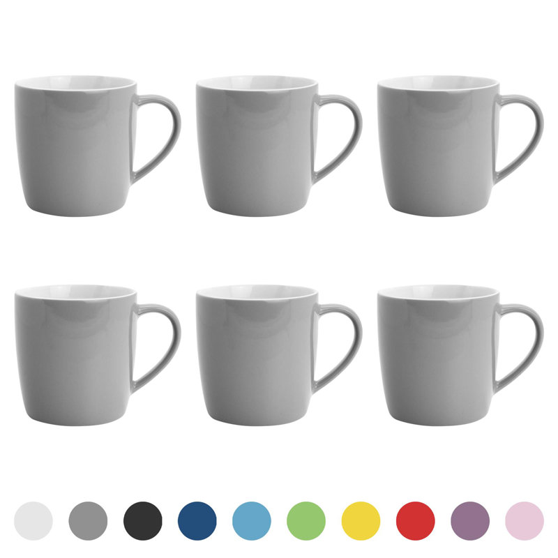 Argon Tableware Tea Coffee Ceramic Contemporary Coloured Mugs 340Ml Pink Pack Of 6 Argon Tableware Tea Coffee Ceramic Contemporary Coloured Mugs 340Ml Pink Pack Of 6